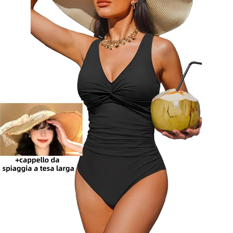 Costume da Bagno Intero Donna Modellante Effetto Pancia Piatta