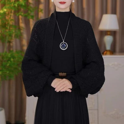 💃2025 Nuova moda🔥Cappotto con sciarpa in maglia traforata✨Acquistalo in anticipo e approfitta di uno sconto del 60%