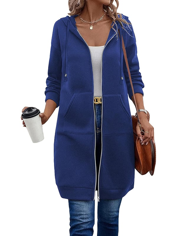 🔥✨ Felpa con Cappuccio e Zip in Pile da Donna