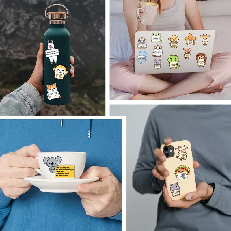 Positive Emotional Support Buddies Stickers（50 stickers）