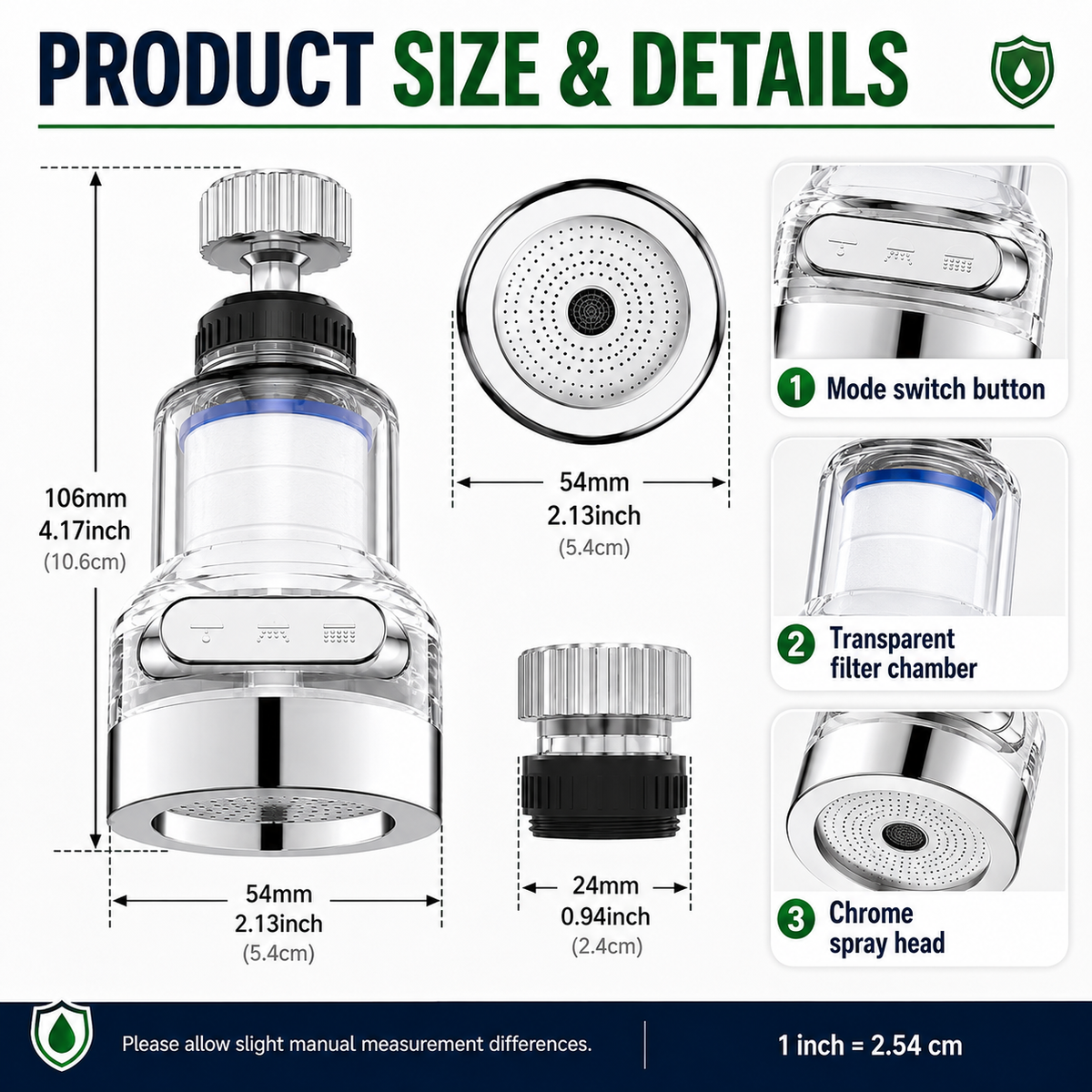 🚰 50% DI SCONTO ORA! 💧 Filtro per rubinetto a 360° – rinfrescante, pratico e senza schizzi, perfetto per cucina e bagno 🏠