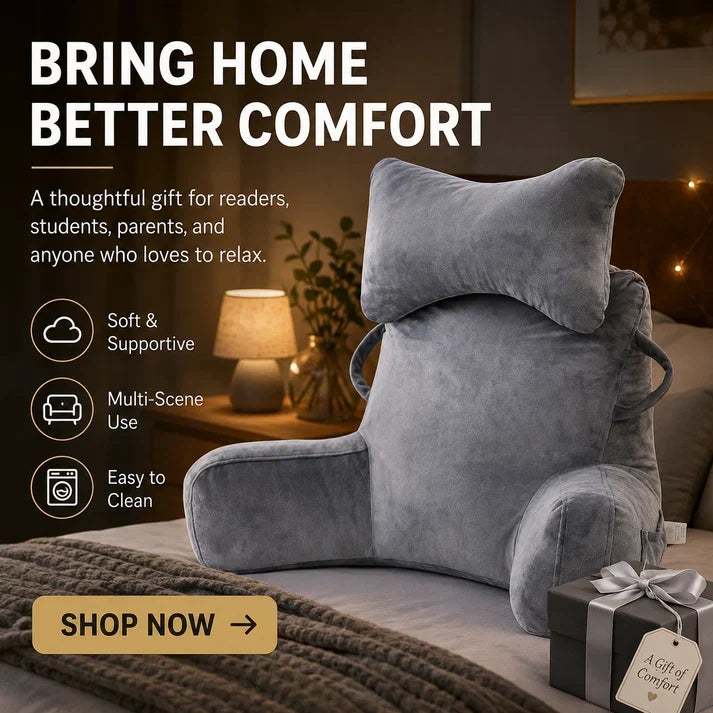 🥳SALDI 2026🥳💞50.000+ Venduti! 🛋️📖 -50%! Cuscino Multifunzionale da Lettura con Supporto Lombare – Schienale alto, poggiatesta imbottito e braccioli laterali. Fodera in velluto, sfoderabile e lavabile – perfetto per letto, divano e pavimento! Da €6,99! 🛏️💤