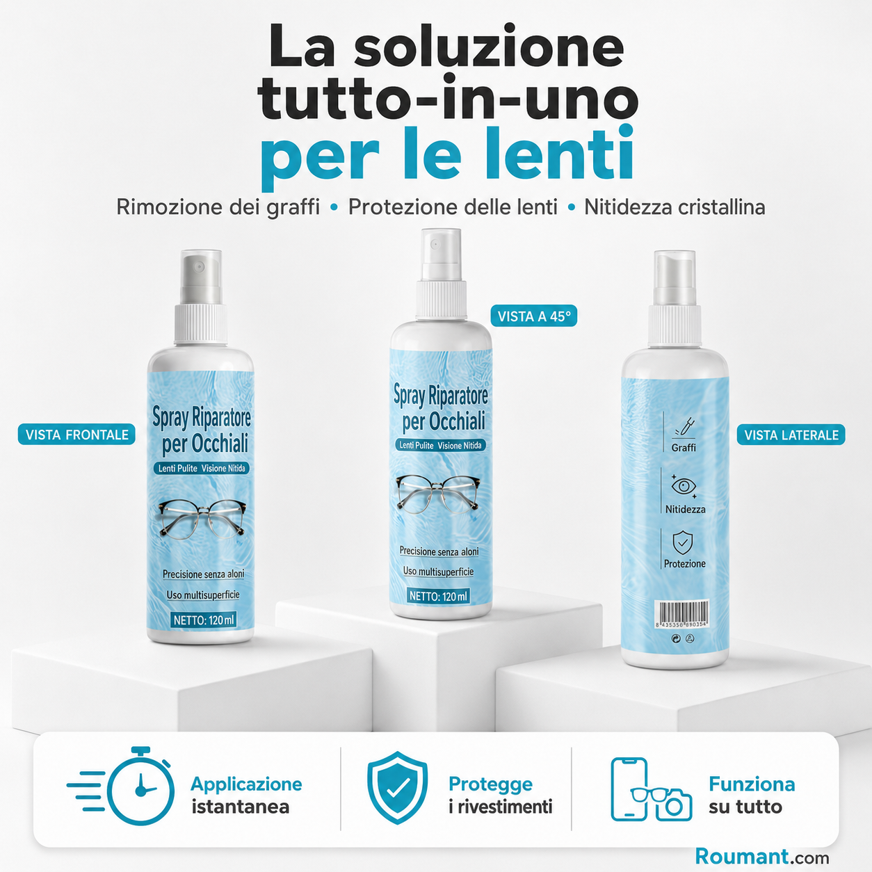 Spray di riparazione di graffi di lenti professionali
