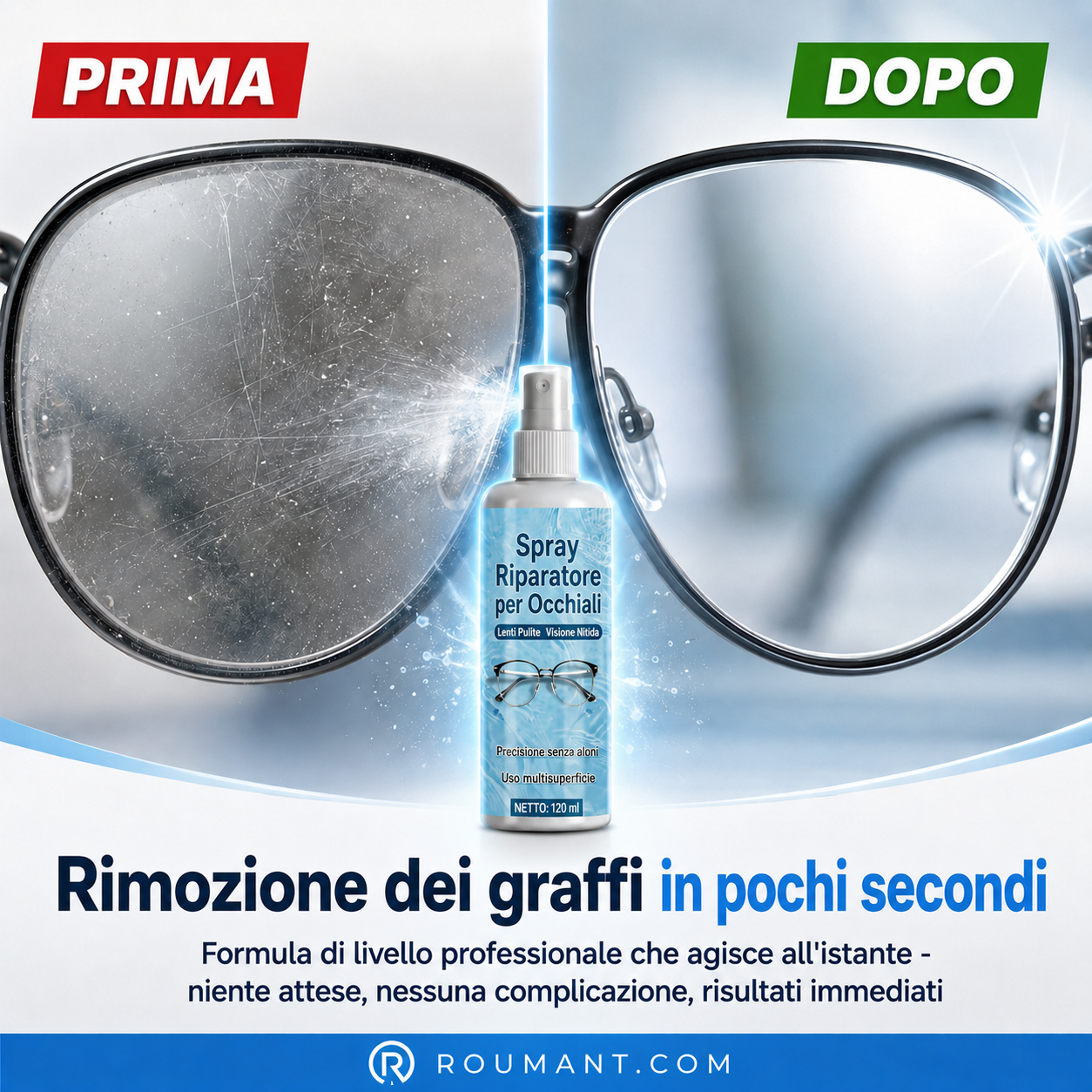 Spray di riparazione di graffi di lenti professionali