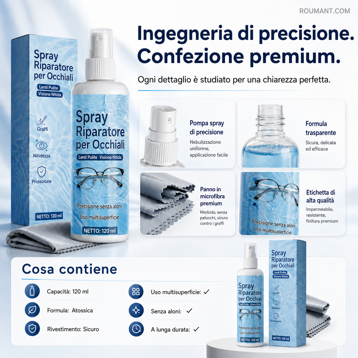 Spray di riparazione di graffi di lenti professionali