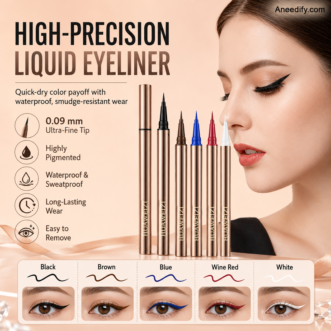 ✨️La scelta top dei truccatori del red carpet, ora 50% di sconto! Matita eyeliner waterproof a lunga durata, anti-macchia