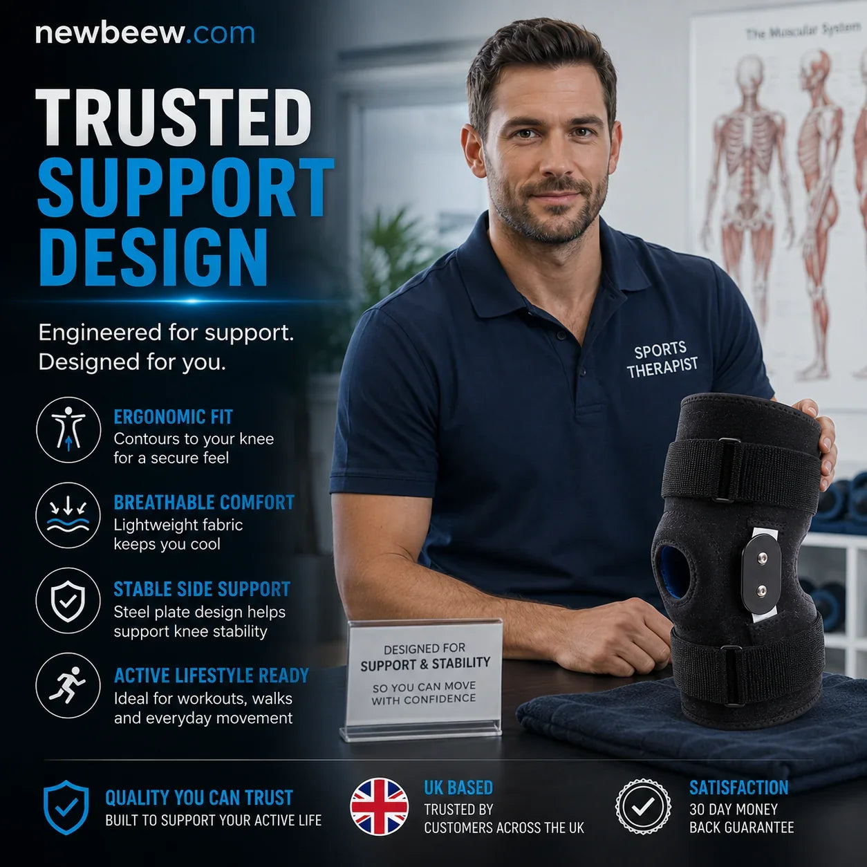 🦵  Atmungsaktive, verstellbare Kniebandage – Leichte Gelenkunterstützung für Sport oder Alltag, optimaler Komfort 🏃‍♂️📦