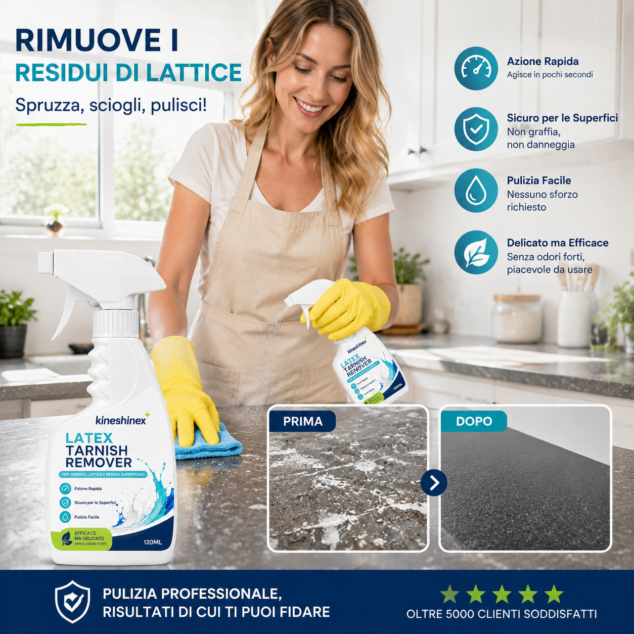 🥳OFFERTA 2026🥳💞50K+ VENDUTI!⚡SCONTO 50% PER TEMPO LIMITATO! Spray Rimuovi Macchie di Lattice e Vernice 120ml – Scioglie Residui di Pittura, Facile da Usare, Senza rovinare le Superfici. Elimina macchie ostinate velocemente in casa! 🧽✨