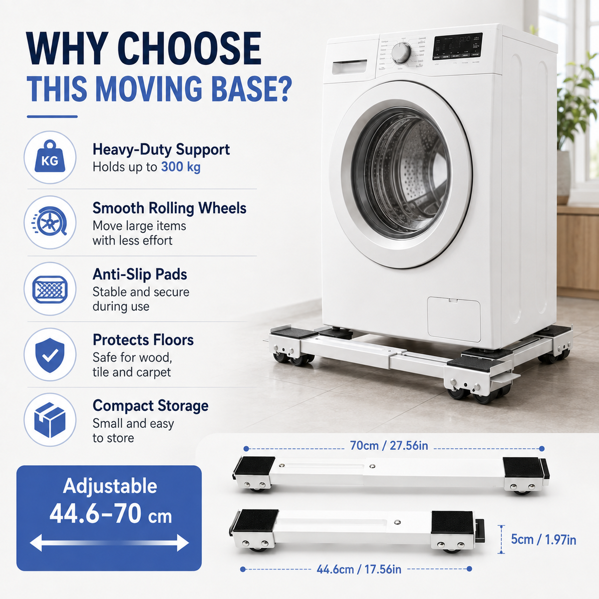 🔥 VENDITA HOT 2026 + 50K+ VENDUTI! Staffa a Rulli Easy Move per Mobili Pesanti – Portata 300 kg, lunghezza regolabile e tappetini antiscivolo. Sposta mobili pesanti senza graffiare il pavimento e risparmia sulle riparazioni. 🛠️🪑💨