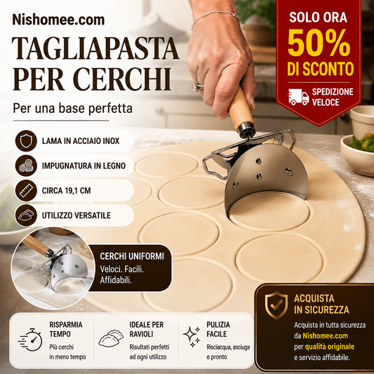 🥟 Risparmia il 50%! 🔪 Tagliapasta per ravioli in acciaio inox, per tagliare in modo facile e uniforme ✨