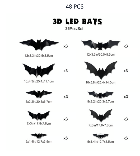 🎉 2026 Sale — Over 26,000 Sold! 💞 Halloween 3D Bat LED Wall Light Decor