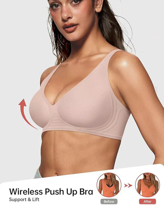🍃Saldi estivi 52% di sconto⏰Reggiseno push-up senza ferretto, senza cuciture, con scollo a V profond