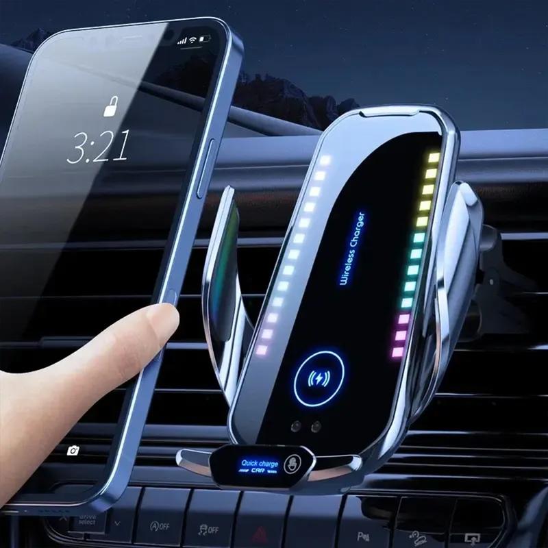 🔋⚡ Wireless Car Charger and Phone Holder - Compatible with iPhone and Android Phone Types 📱🚗