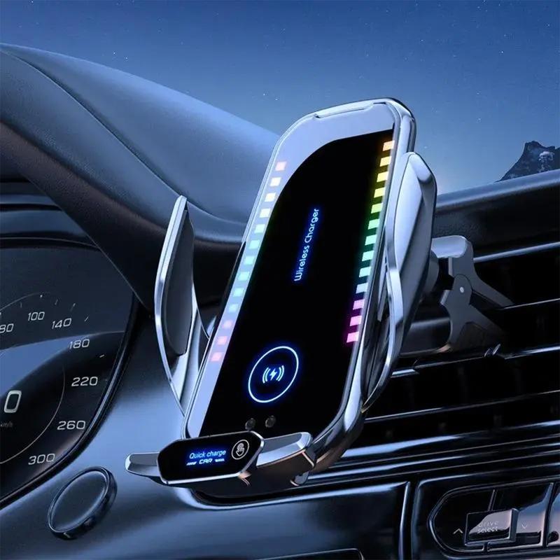 🔋⚡ Wireless Car Charger and Phone Holder - Compatible with iPhone and Android Phone Types 📱🚗