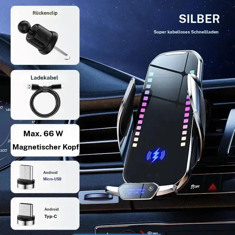 🔋⚡ Wireless Car Charger and Phone Holder - Compatible with iPhone and Android Phone Types 📱🚗