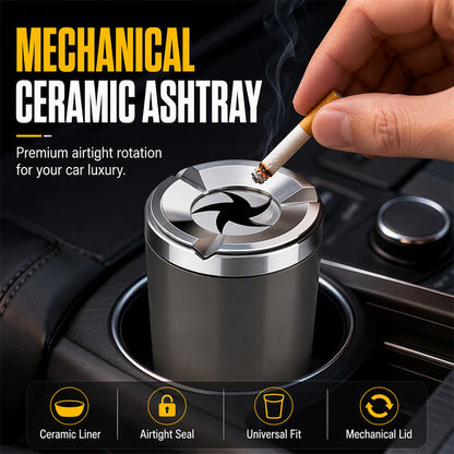 🛡️Posacenere Rotante per Auto con Rivestimento Interno in Ceramica
