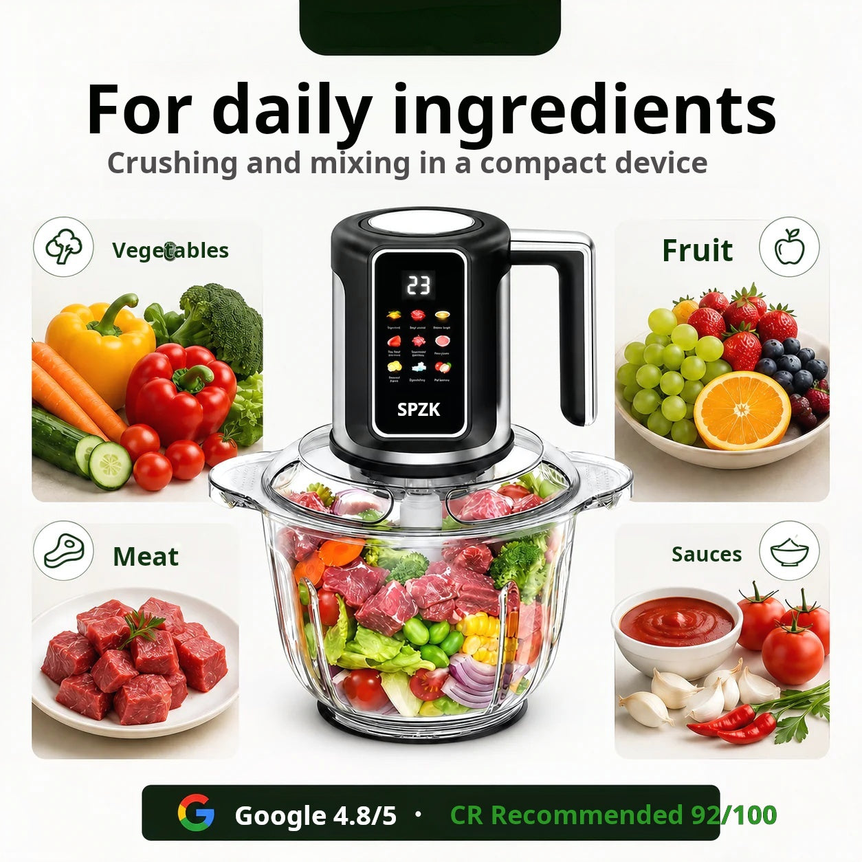 🔪Tritacarne elettrico senza fili USB per carne, salse e molto altro – veloce, igienico e facile da usare! 🍖🥦