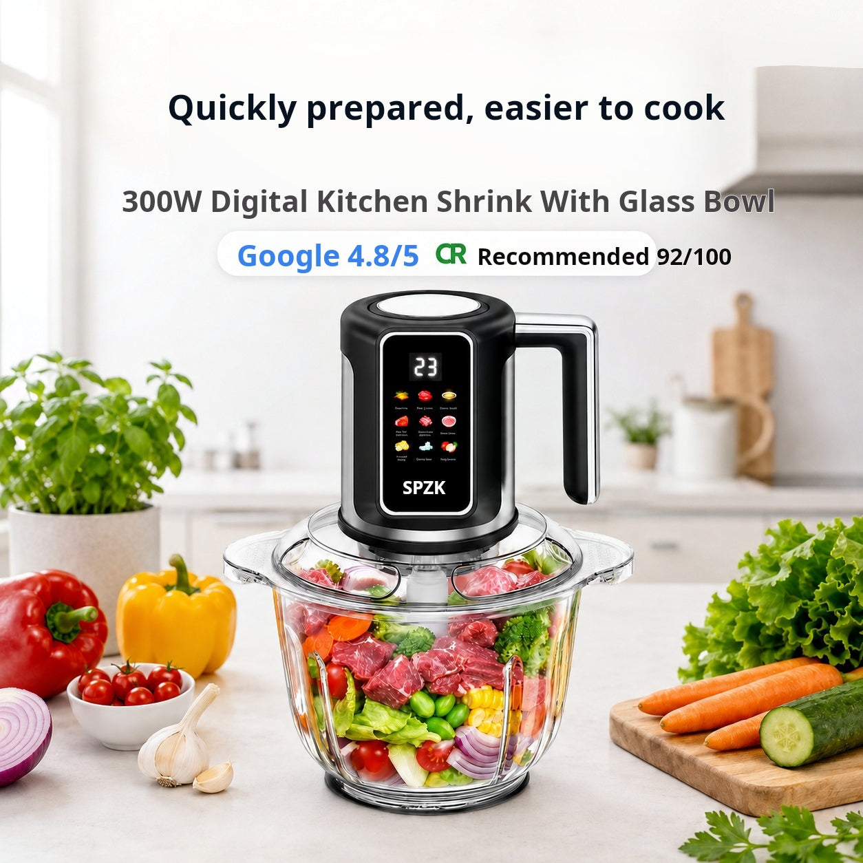 🔪Tritacarne elettrico senza fili USB per carne, salse e molto altro – veloce, igienico e facile da usare! 🍖🥦