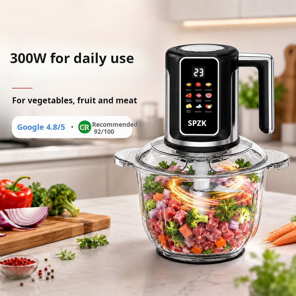 🔪Tritacarne elettrico senza fili USB per carne, salse e molto altro – veloce, igienico e facile da usare! 🍖🥦