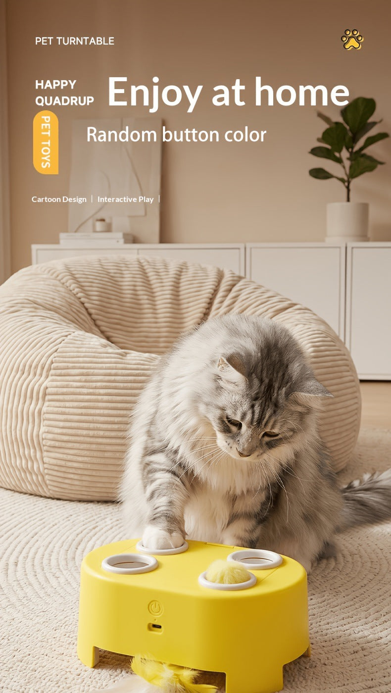 🐱Giocattolo Elettrico Intelligente 2 in 1 per Gatti | Scatola Formaggio Interattiva JUNGU H64