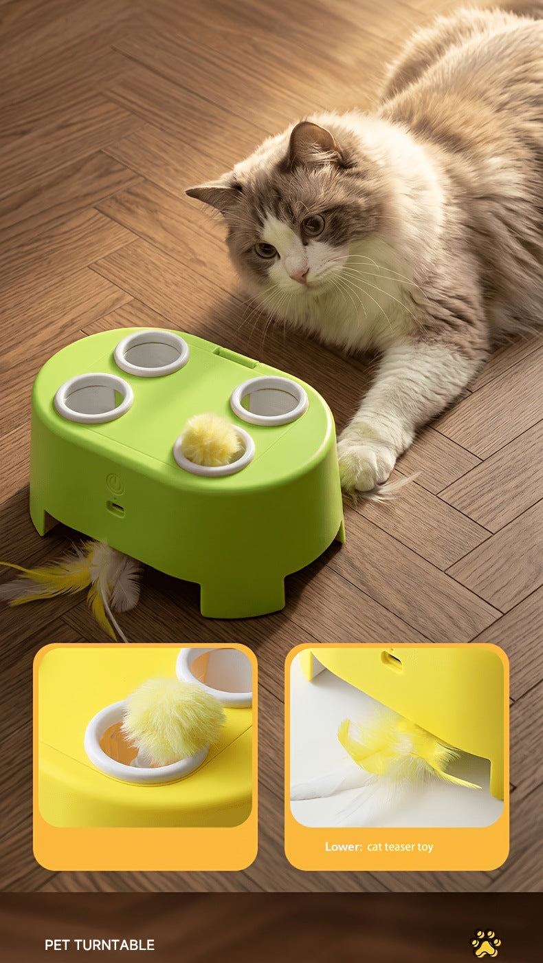 🐱Giocattolo Elettrico Intelligente 2 in 1 per Gatti | Scatola Formaggio Interattiva JUNGU H64