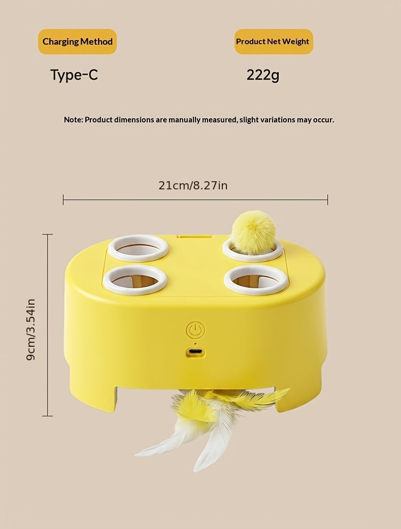 🐱Giocattolo Elettrico Intelligente 2 in 1 per Gatti | Scatola Formaggio Interattiva JUNGU H64