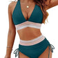 🥳2026 SCONTO HOT SALE🥳💞50K+ VENDUTI!⚡💥 50% SCONTO! Bikini Patchwork Set 2 Pezzi – Scollo a V e Vita Alta, 2 colori disponibili. Tessuto confortevole e aderente – stile perfetto per la spiaggia! 🛡️✨