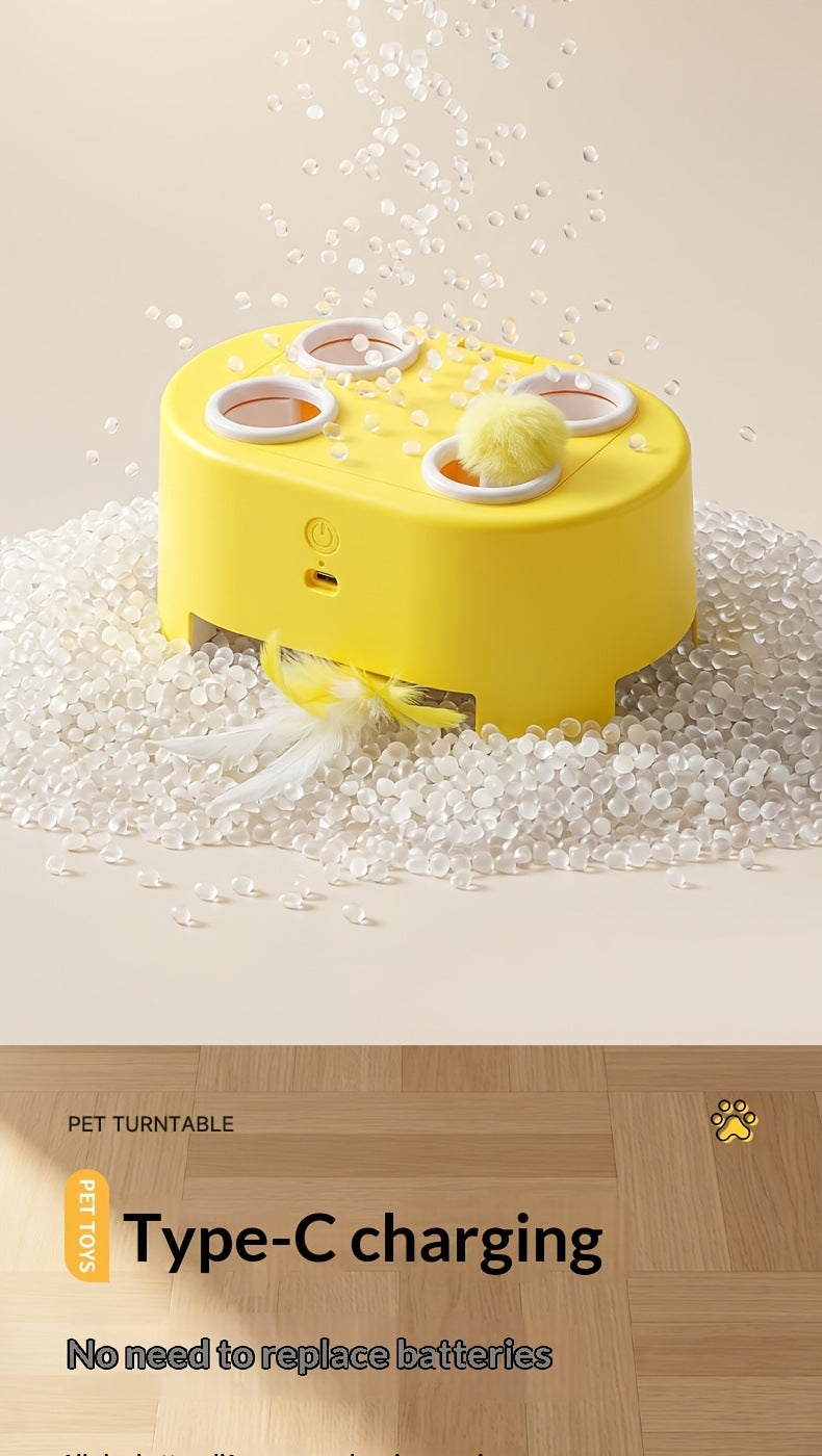 🐱Giocattolo Elettrico Intelligente 2 in 1 per Gatti | Scatola Formaggio Interattiva JUNGU H64