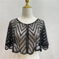 Stola di pizzo vintage con perline