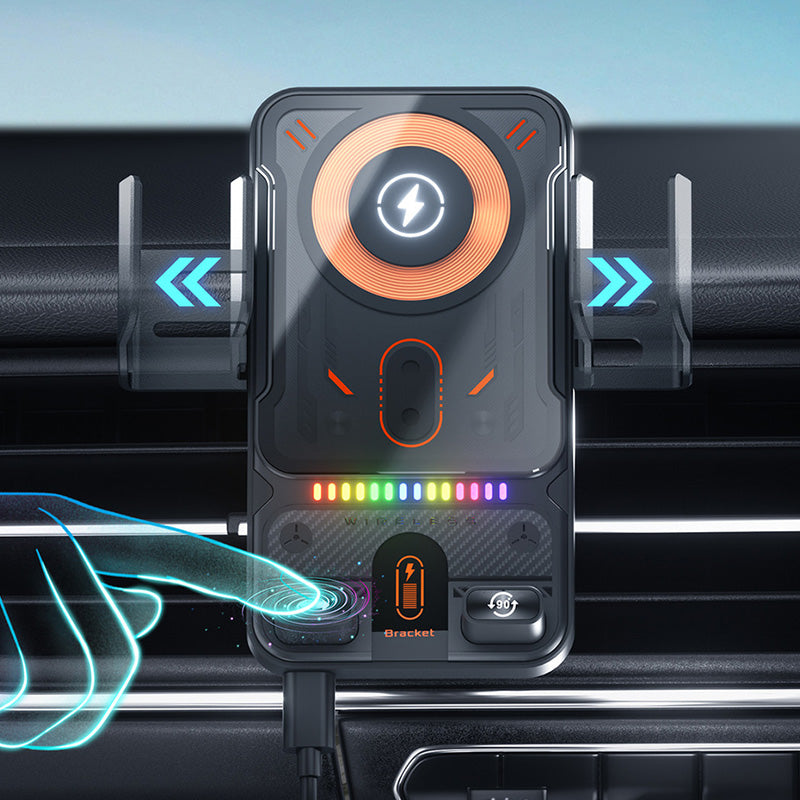 🔥SALDI CALDI 50% DI SCONTO🎁⚡Più di 50.000 venduti! 📱Supporto auto 2-in-1 ruotabile per telefoni cellulari e caricatore wireless⚡