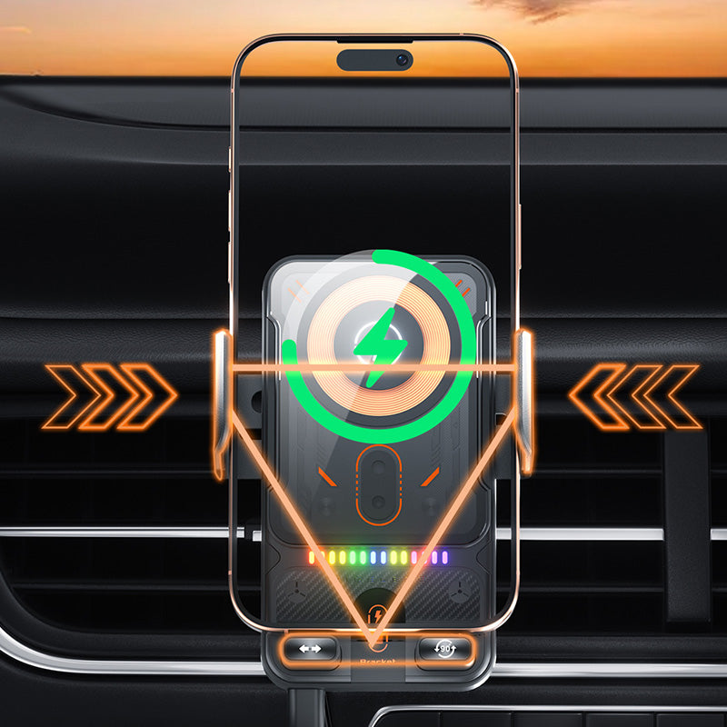 🔥SALDI CALDI 50% DI SCONTO🎁⚡Più di 50.000 venduti! 📱Supporto auto 2-in-1 ruotabile per telefoni cellulari e caricatore wireless⚡