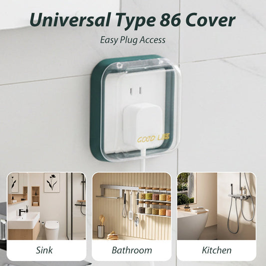 🥳2026 NUOVO ARRIVO🥳🔥OLTRE 50.000 VENDUTI! 🔌Copertura impermeabile autoadesiva per prese elettriche, facile da montare. Protegge le prese da acqua e polvere, ideale per bagno e cucina ✨