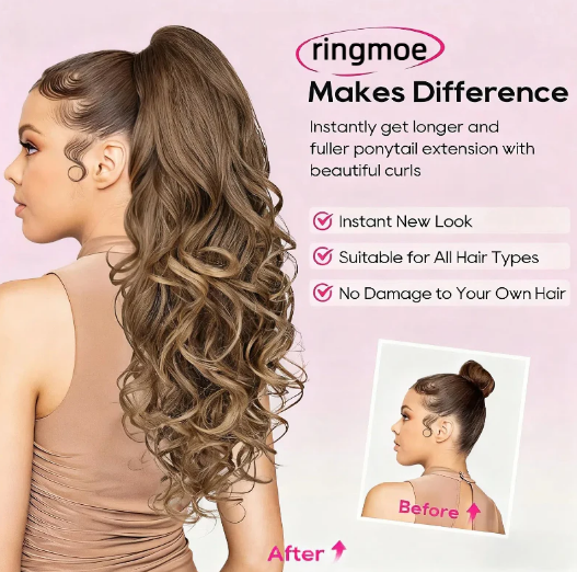 💜Promozione a tempo limitato 50% di sconto💜Extension con clip per coda di cavallo ondulata