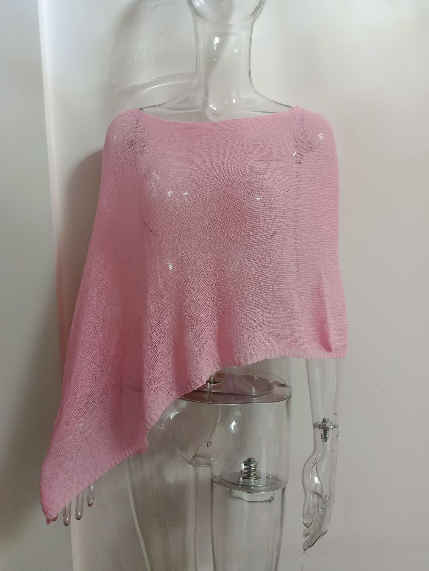 ⏰ULTIMO GIORNO! SCONTO 50%👚Elegante Poncho in Maglia Traforata. Taglio Fluido, Lucentezza Raffinata – il Complemento Perfetto per Abiti & Top