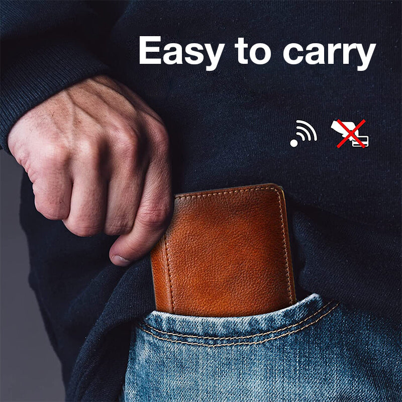 🔥 Portafoglio multifunzionale in vera pelle, impermeabile e resistente, con protezione RFID.