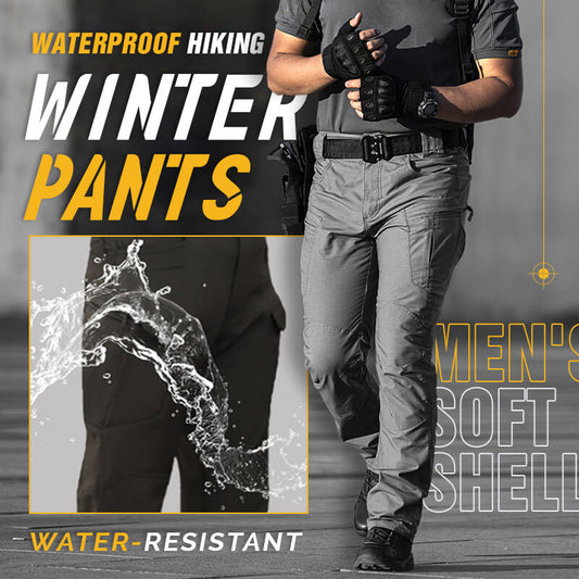 Pantaloni Tattici Invernali da Trekking Impermeabili in Soft Shell da Uomo