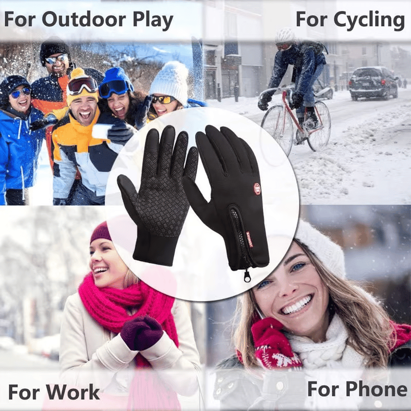 🧤✨ Guanti invernali touchscreen impermeabili antivento – Dì Addio alle mani gelate d'inverno! 🚫 Regolabili, antiscivolo, ideali per ciclismo e attività all'aperto ❄️
