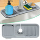 ✨Tappetino paraschizzi in silicone per rubinetto💧Ritagliabile e regolabile, drenaggio automatico, asciugatura rapida. Raccoglie le gocce d’acqua, protegge lavello cucina e bagno da macchie e calcare✅