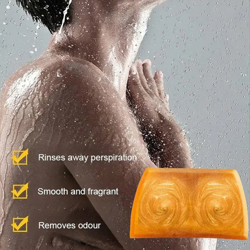 Sapone profumato dorato detergente profondo e idratante
