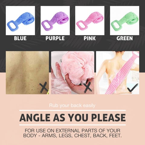 🛁🧻 50% SCONTO! Smettila di contorcerti per lavarti la schiena! Questa lunga spazzola da bagno in silicone con manico raggiunge ogni angolo, pulisce in profondità ed è più igienica di qualsiasi spugna.