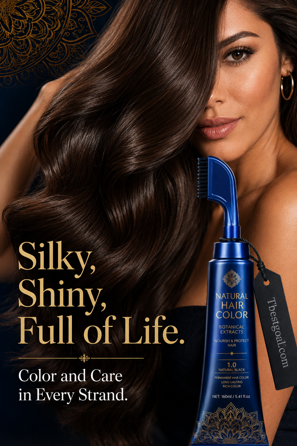 Pettine per tinture ai capelli, da utilizzare con tinture a base di erbe per uso domestico.