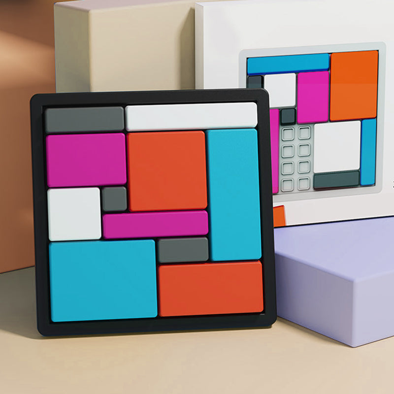 Gioco di puzzle creativo con blocchi geometrici