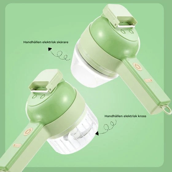 🥳2026 BESTSELLER✨Set tagliaverdure elettrico portatile 5 in 1🥕Affetta, trita e sminuzza in pochi secondi. Ricaricabile, design compatto, lame multiple intercambiabili.