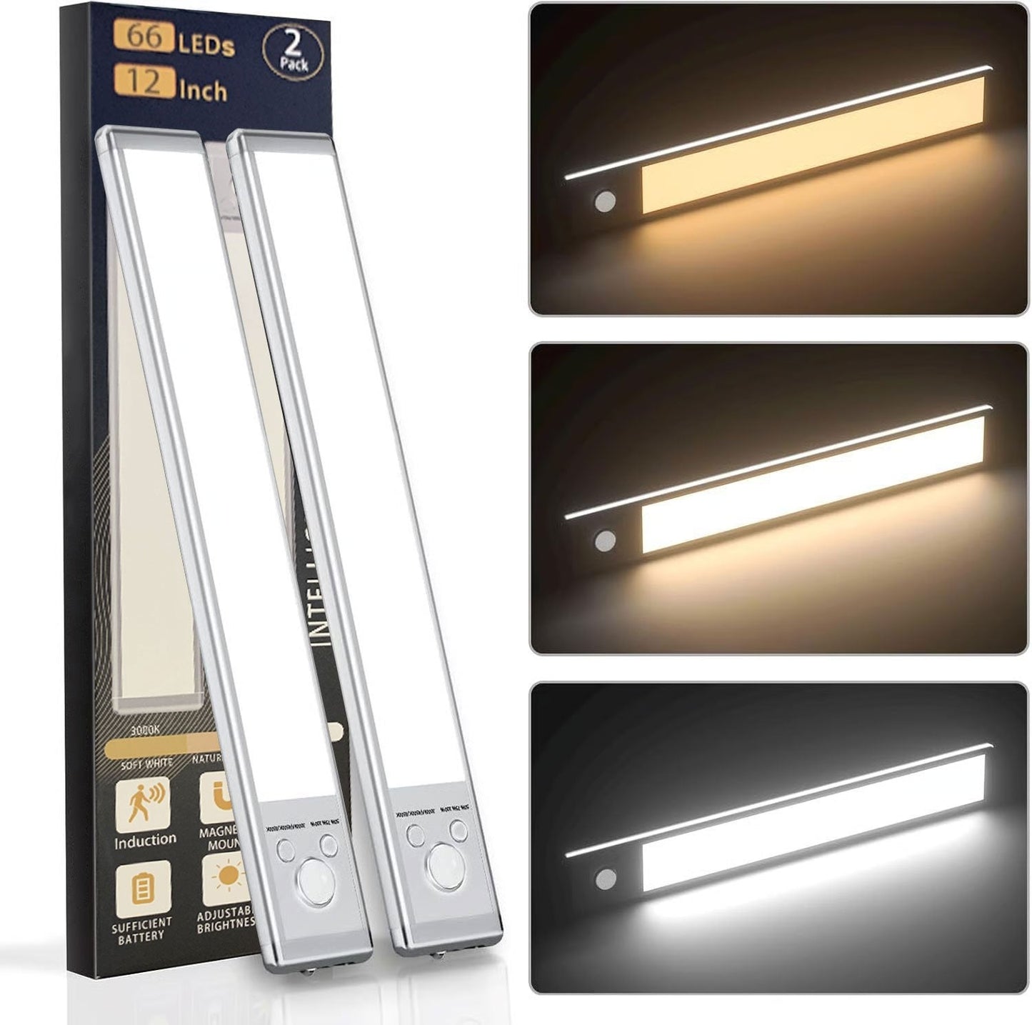🏆 Offerta Imperdibile -50% 🔥 Illuminazione a 3 Colori con Sensore Intelligente a Magnete Ricaricabile Senza Fori