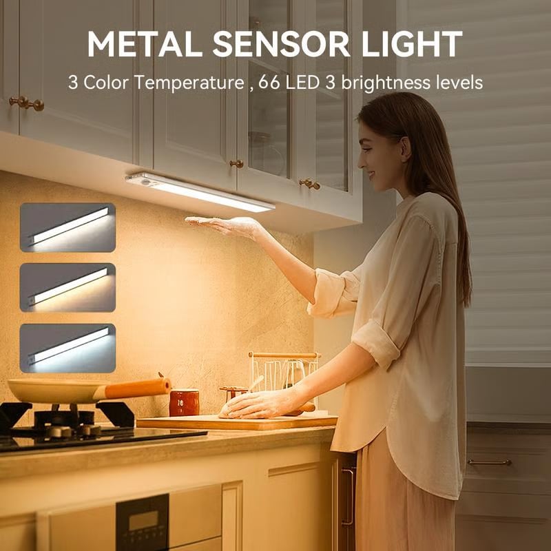🏆 Offerta Imperdibile -50% 🔥 Illuminazione a 3 Colori con Sensore Intelligente a Magnete Ricaricabile Senza Fori