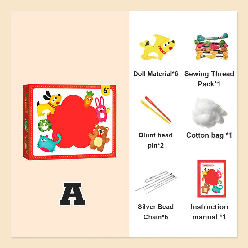 Il Miglior Regalo per i Bambini - Kit Divertente di Cucito Fai-da-Te per Bambini