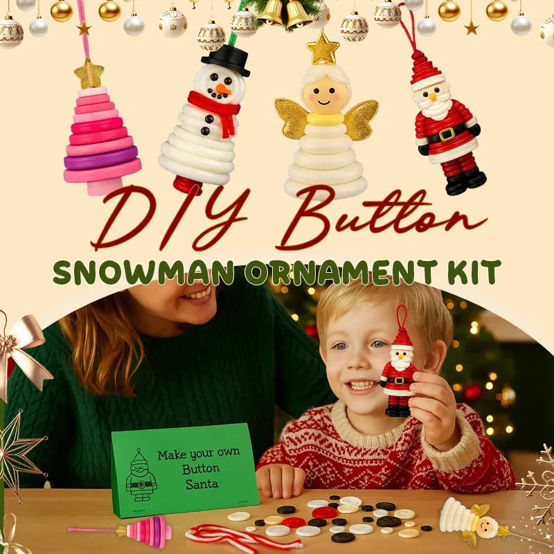 Set Fai-da-Te per Creare Decorazioni di Natale con i Bottoni