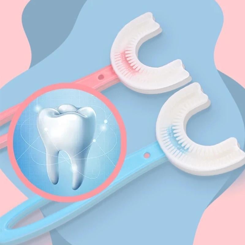 🦷Spazzolino da denti a forma di U per bambini tutto tondo🎁