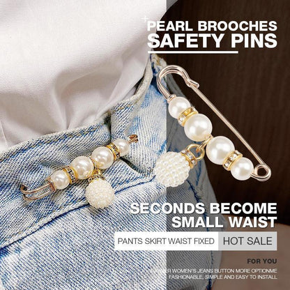 ✨Spille con perle, spille di sicurezza per abiti, pantaloni, gonne, cardigan, colletti, spille con strass e perle finte per donne e ragazze, spille di sicurezza estensibili per pantaloni.