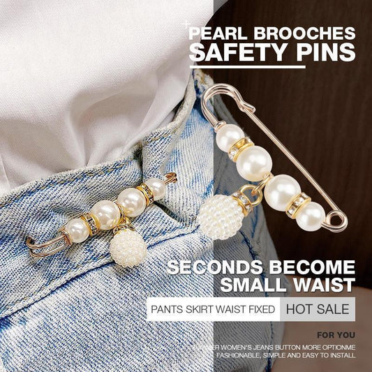 ✨Spille con perle, spille di sicurezza per abiti, pantaloni, gonne, cardigan, colletti, spille con strass e perle finte per donne e ragazze, spille di sicurezza estensibili per pantaloni.